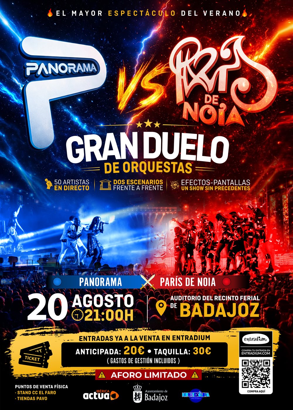 GRAN DUELO DE ORQUESTAS: PANORAMA VS PARÍS DE NOIA EN BADAJOZ